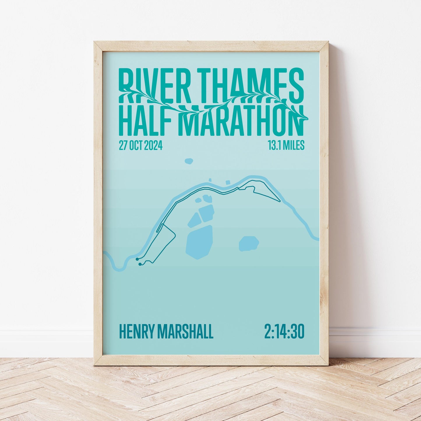 River Thames Half Marathon personalised print