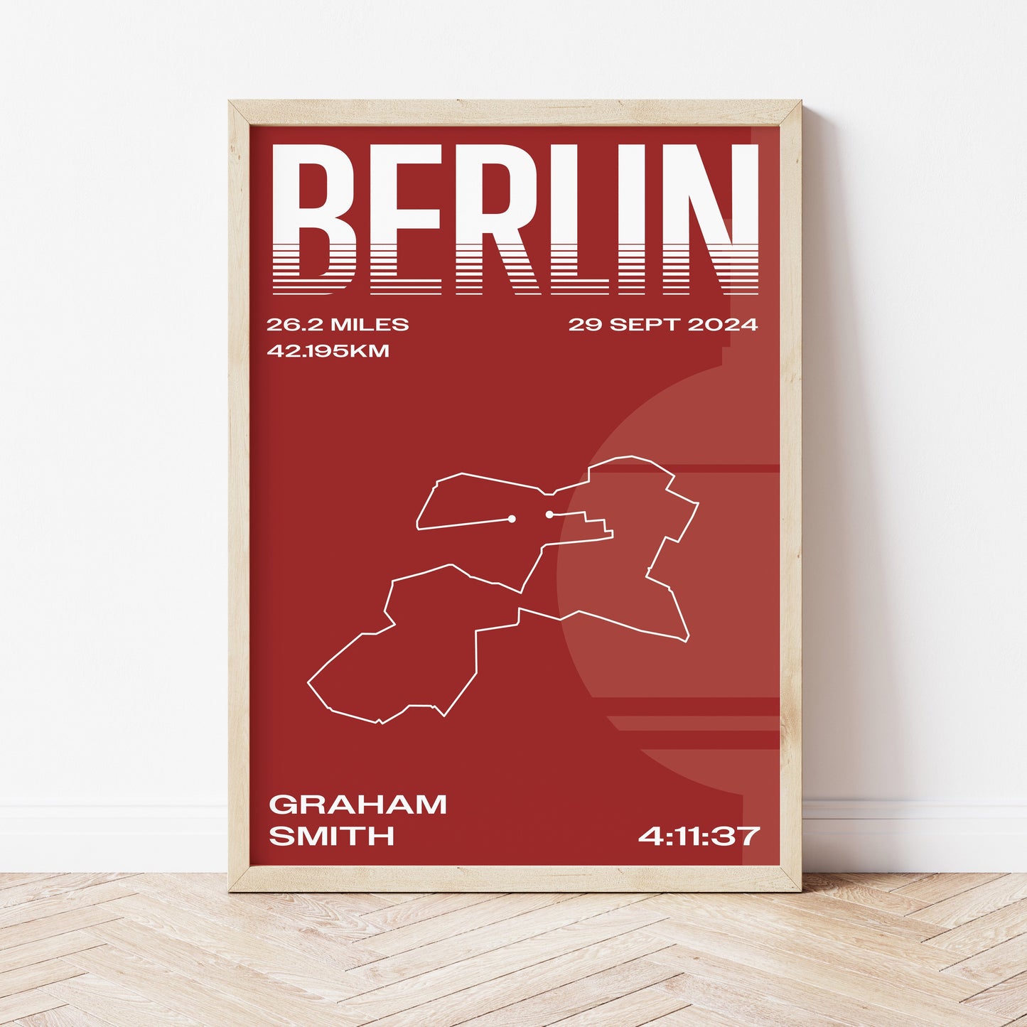 Berlin Marathon 2024 personalised print