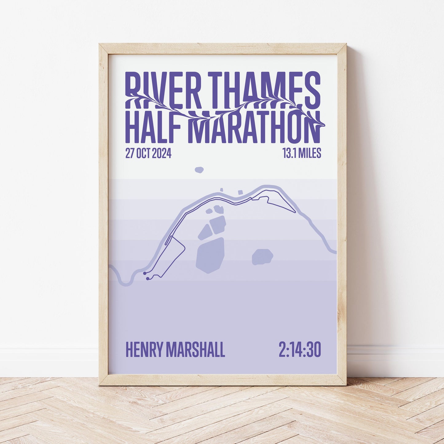 River Thames Half Marathon personalised print