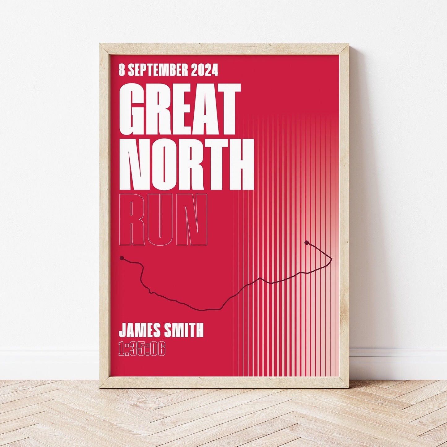 Great North Run personalised print