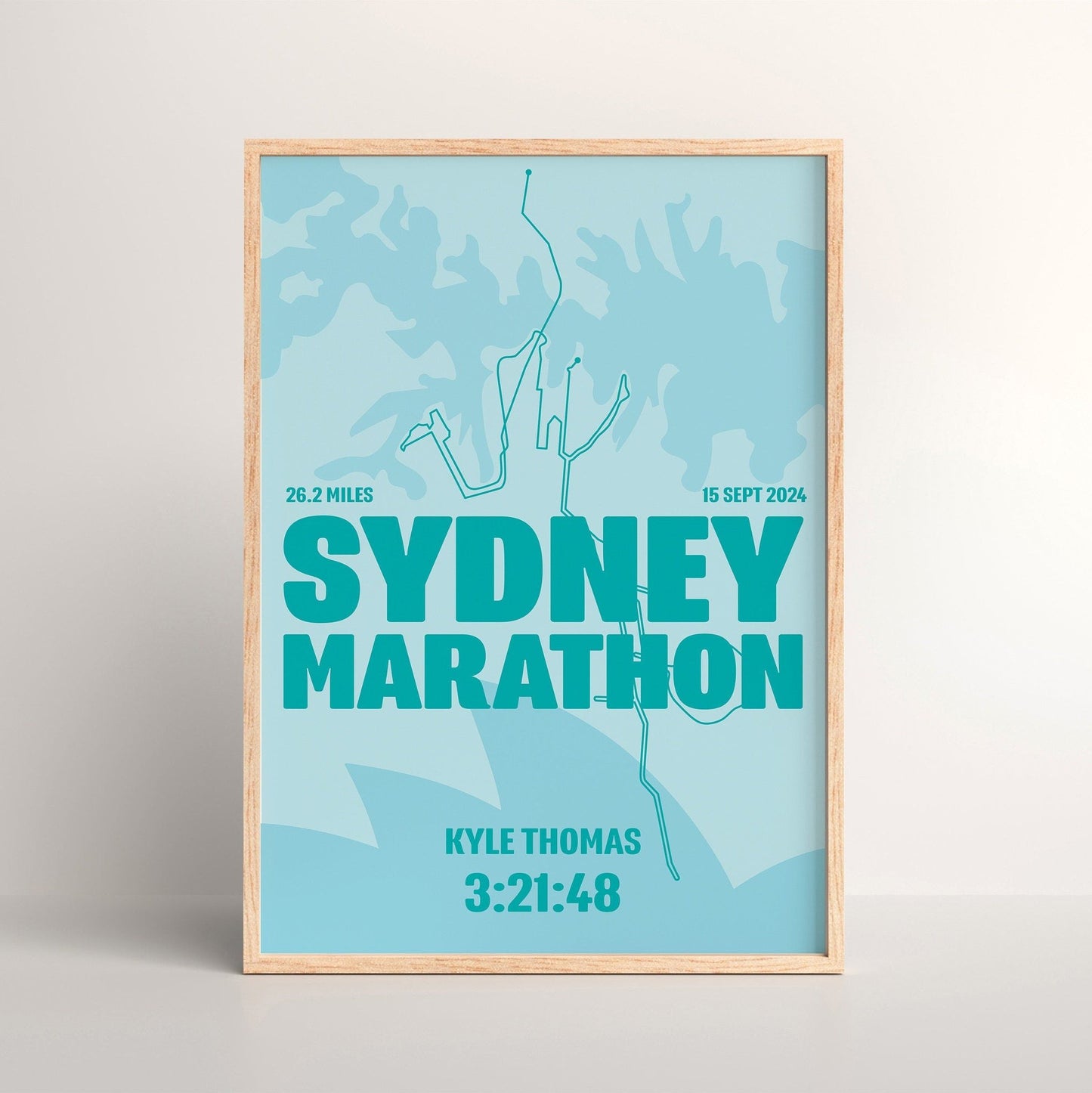 Sydney Marathon personalised print