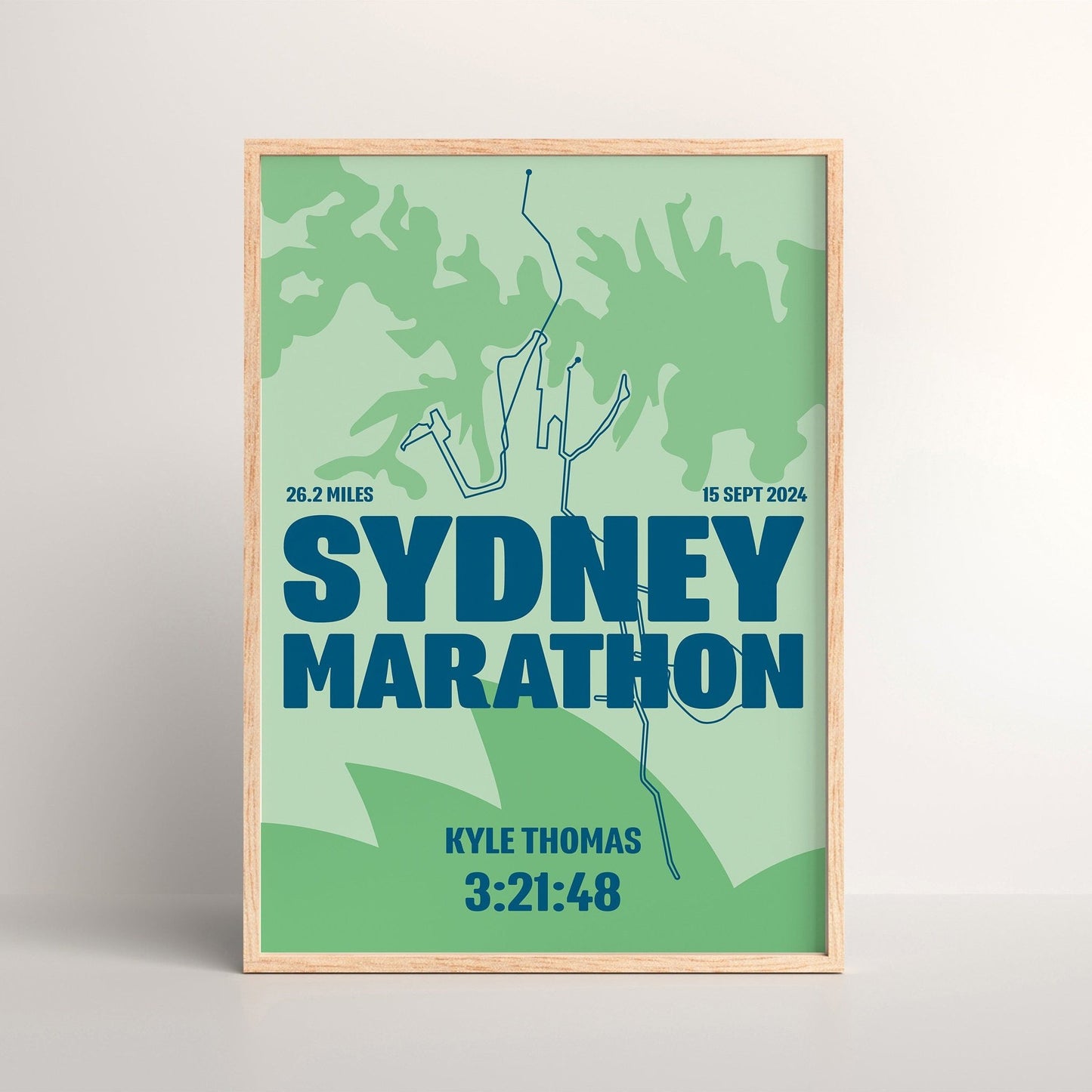 Sydney Marathon personalised print