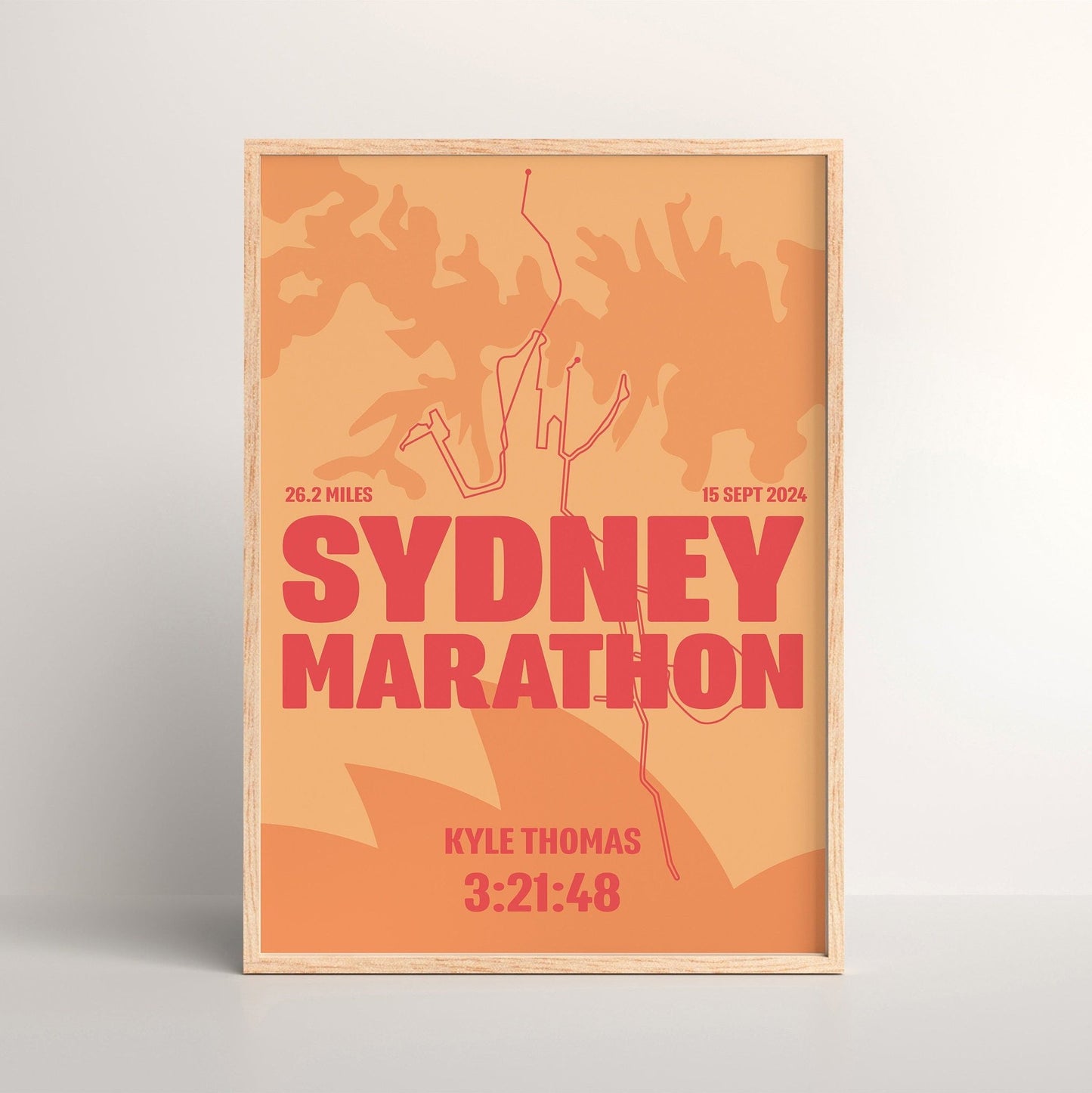 Sydney Marathon personalised print