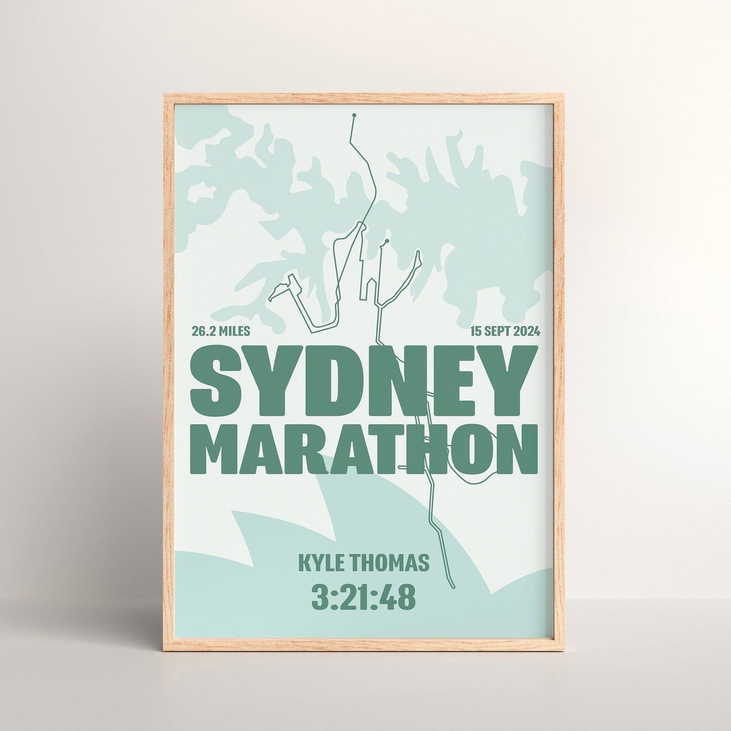 Sydney Marathon personalised print