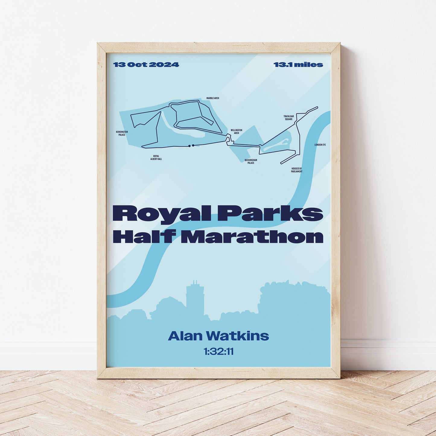 Royal Parks Half Marathon personalised print