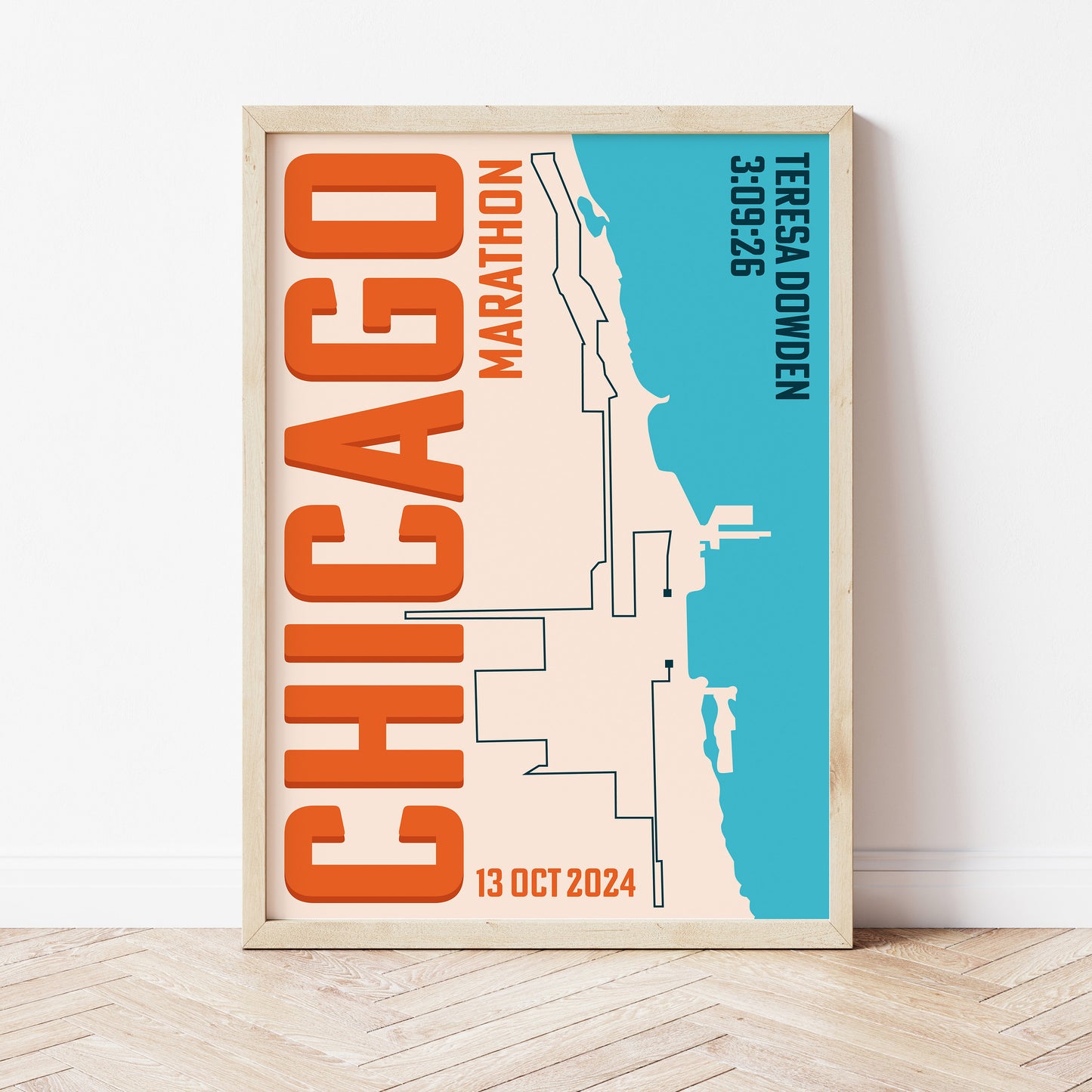 Chicago Marathon personalised print