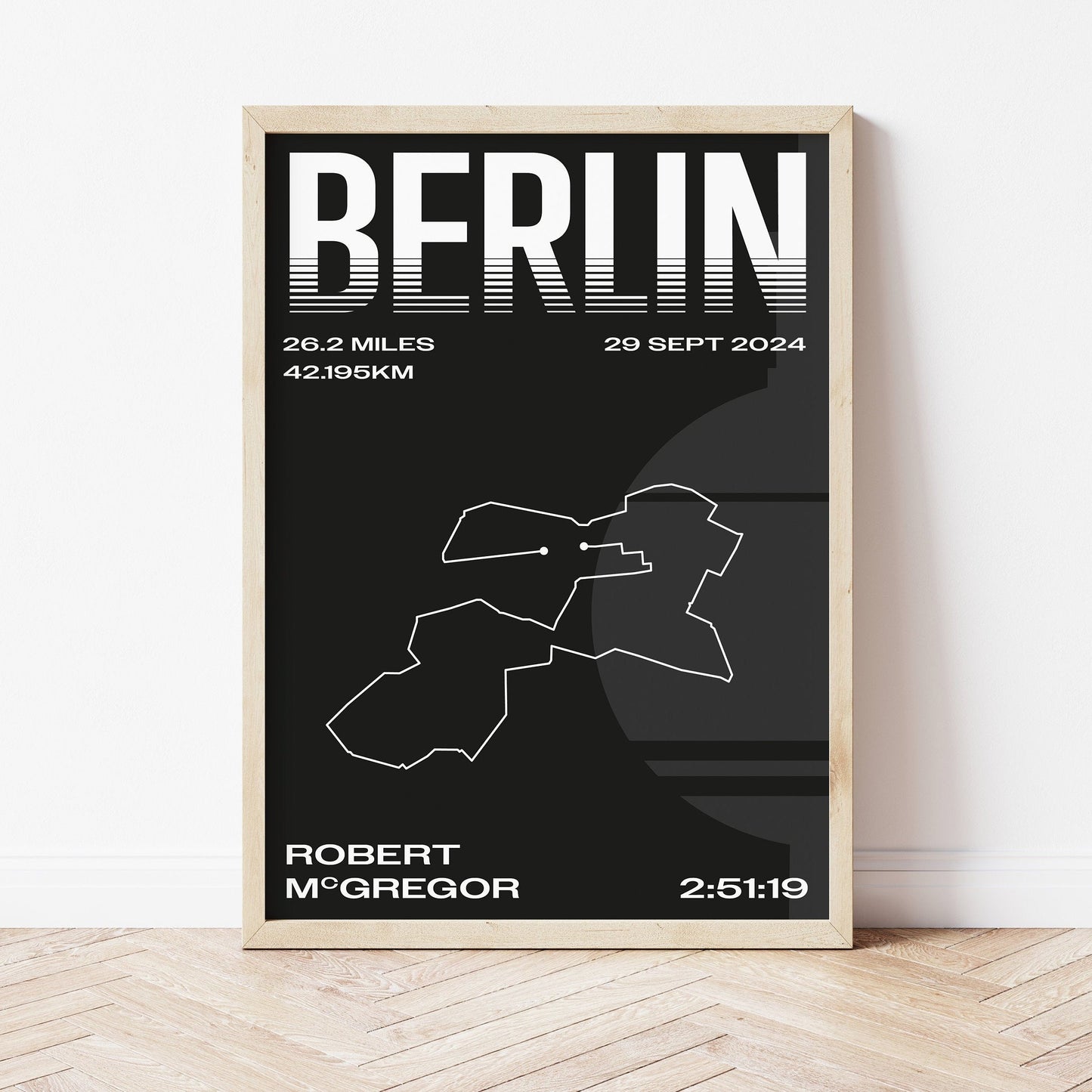 Berlin Marathon 2024 personalised print