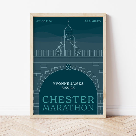 Chester Marathon personalised print