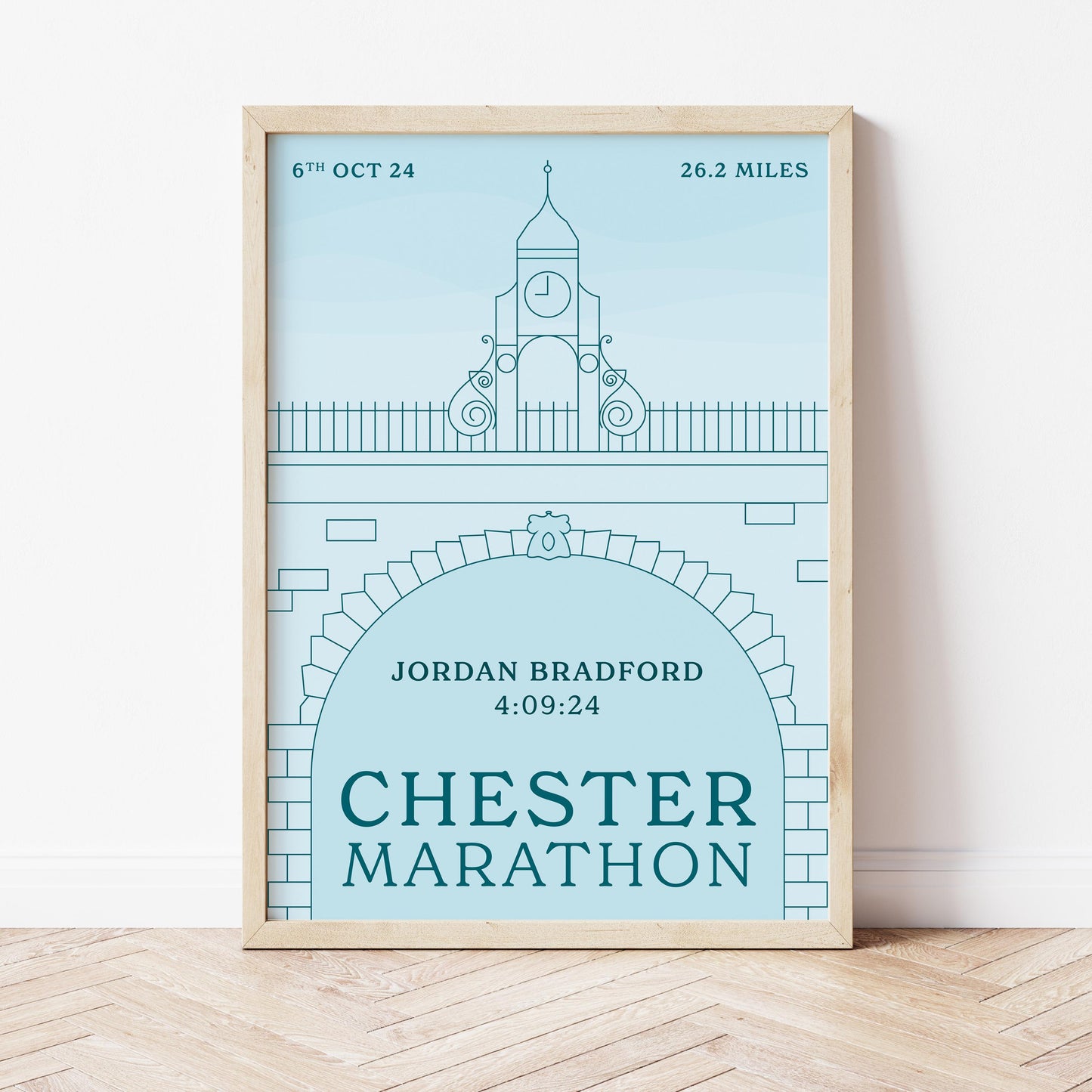 Chester Marathon personalised print