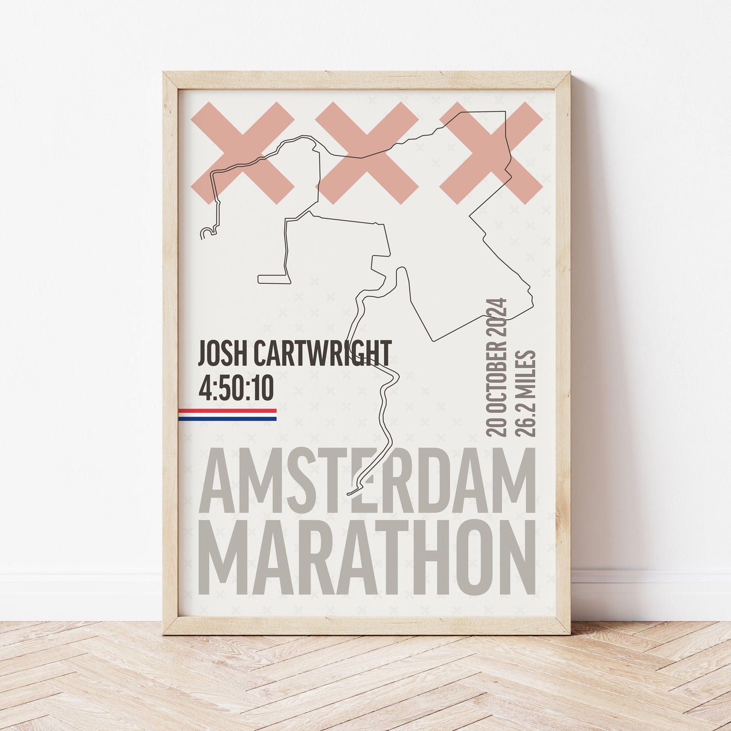 Amsterdam Marathon personalised print