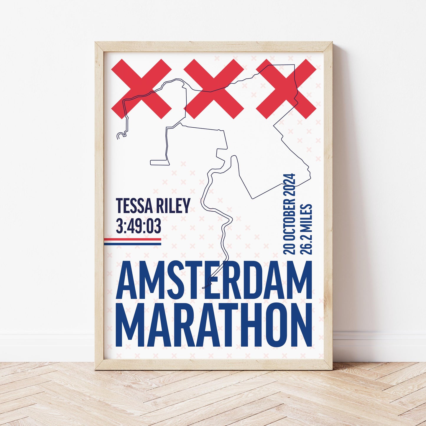 Amsterdam Marathon personalised print