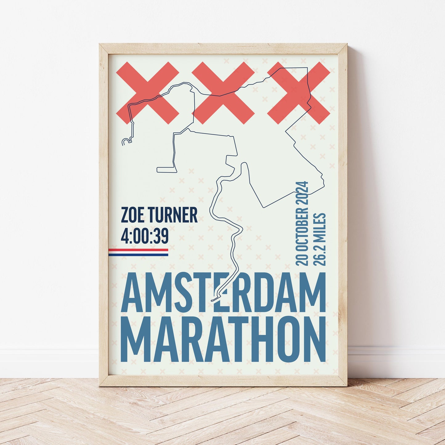 Amsterdam Marathon personalised print