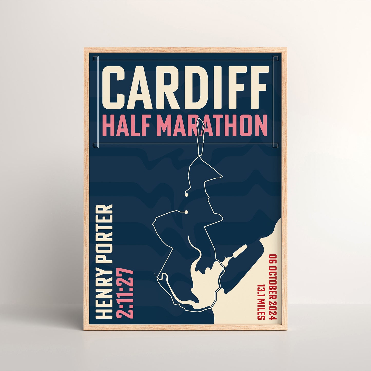 Cardiff Half Marathon personalised print