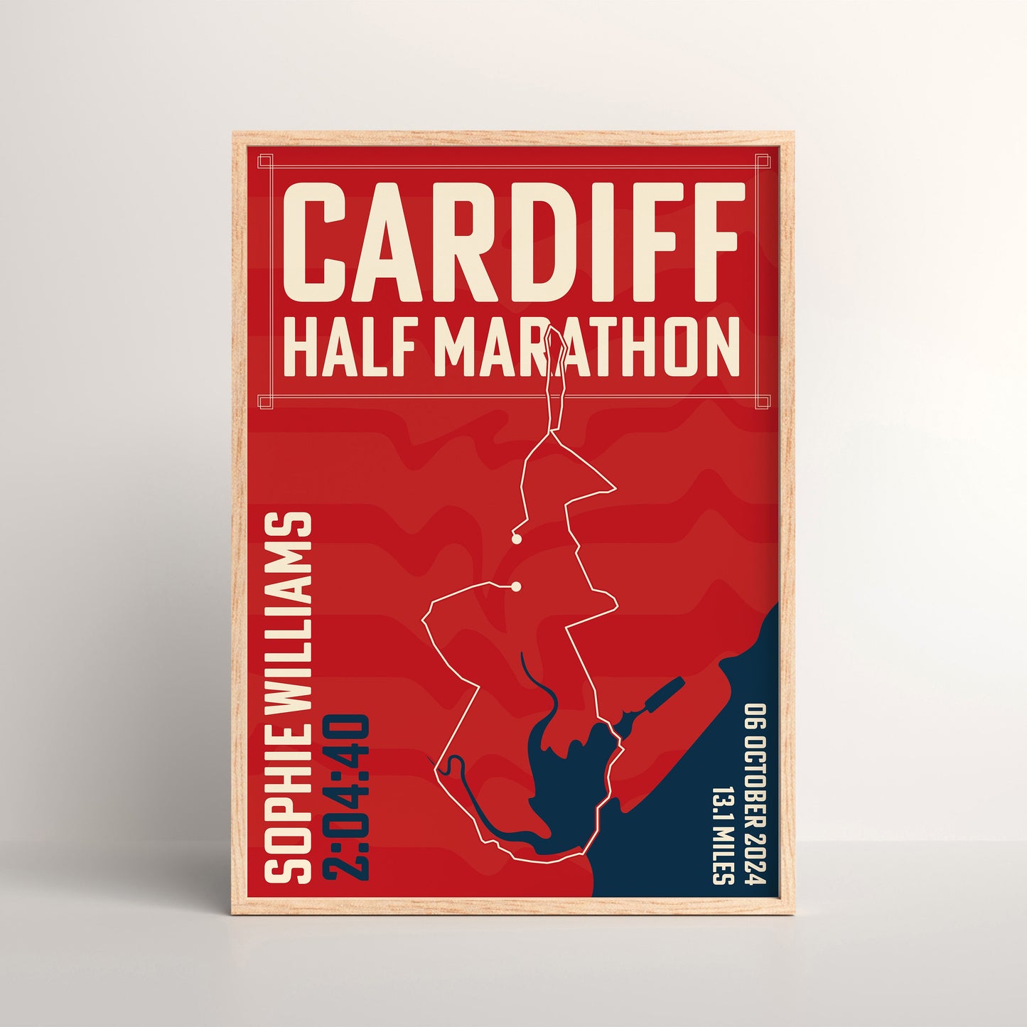 Cardiff Half Marathon personalised print