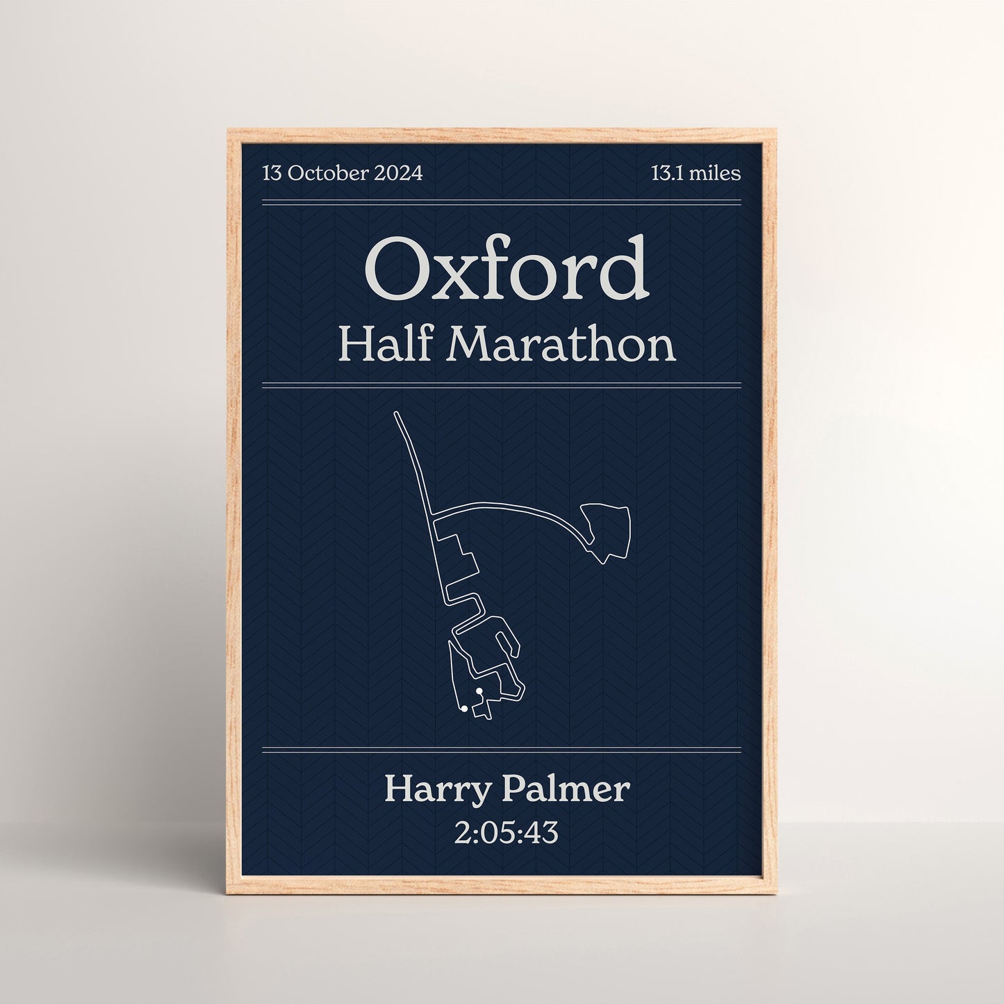 Oxford Half Marathon personalised print