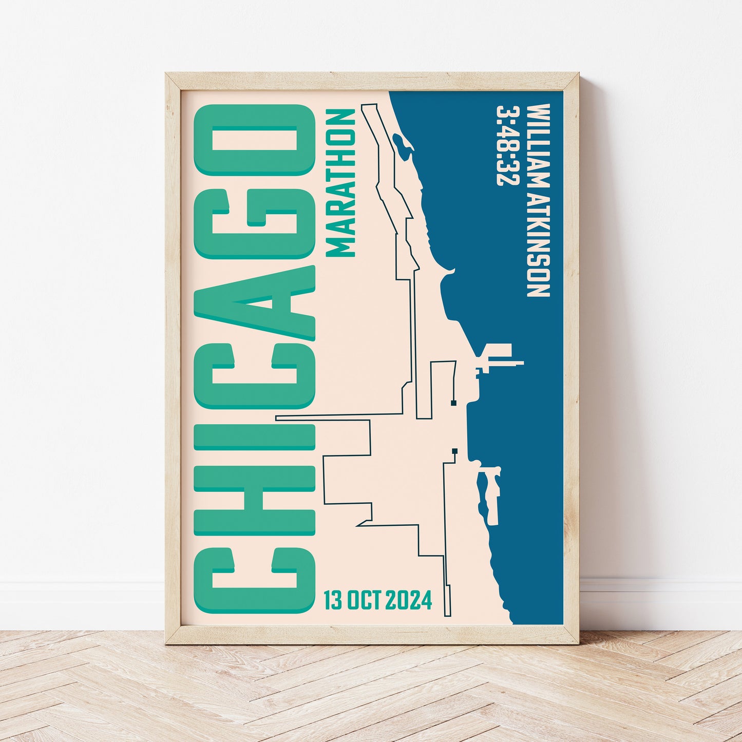 Chicago Marathon personalised print