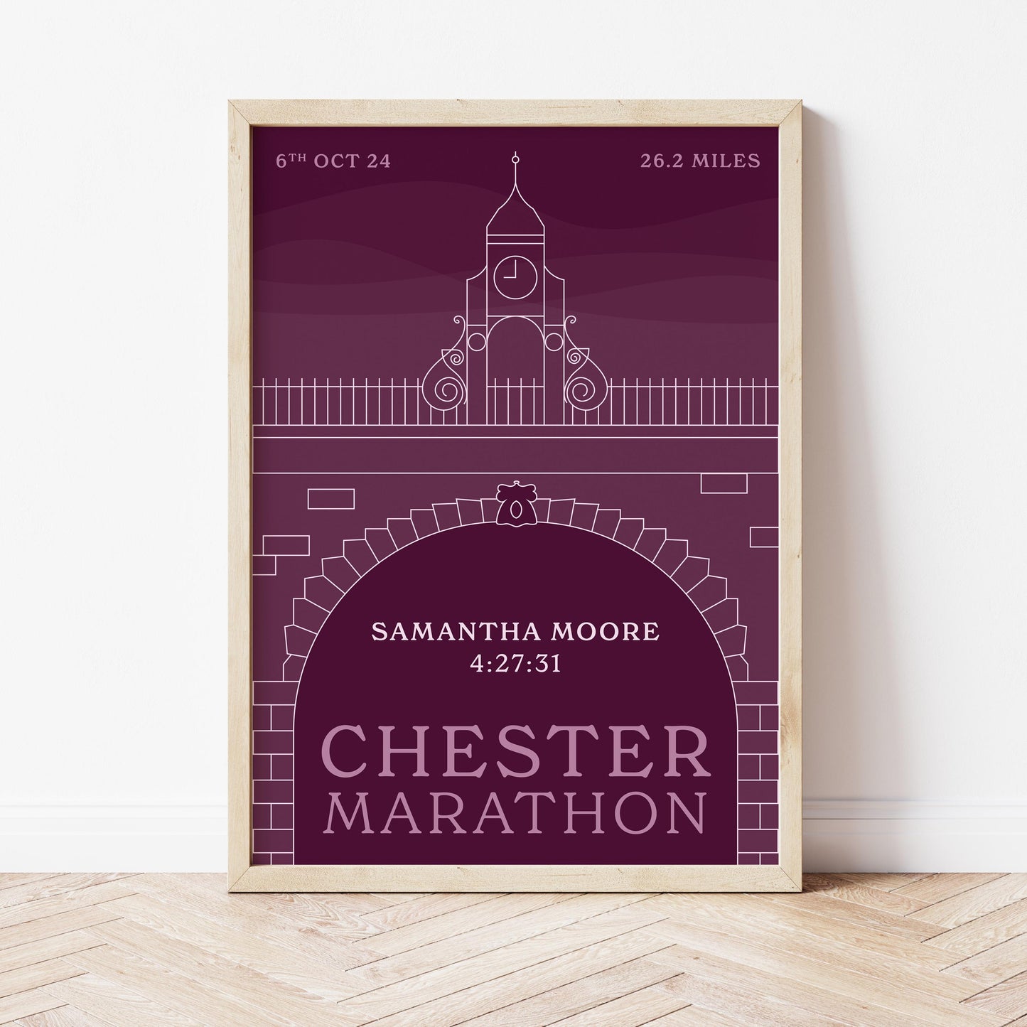 Chester Marathon personalised print