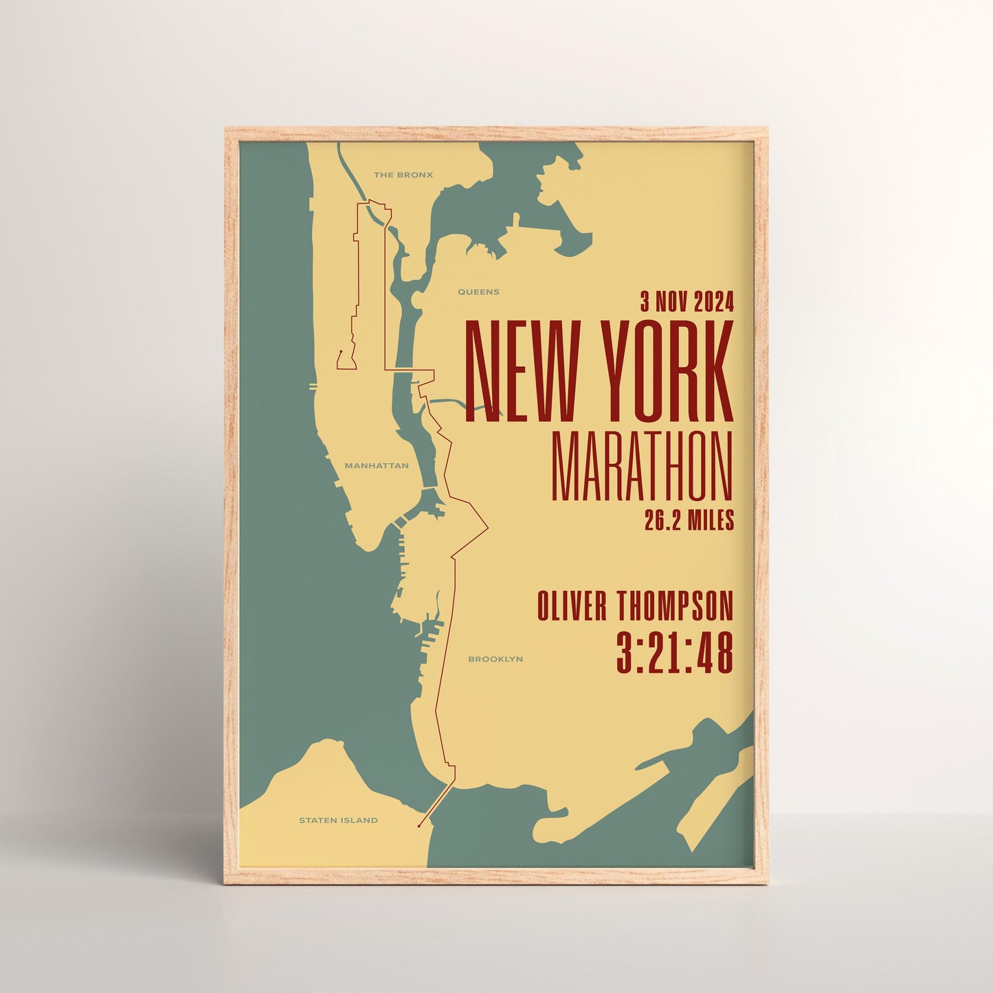 New York Marathon personalised print