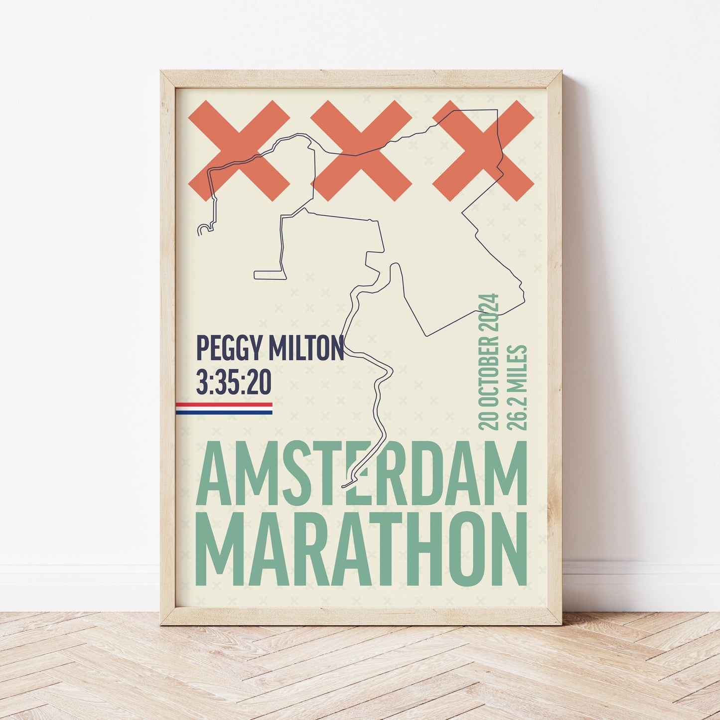 Amsterdam Marathon personalised print