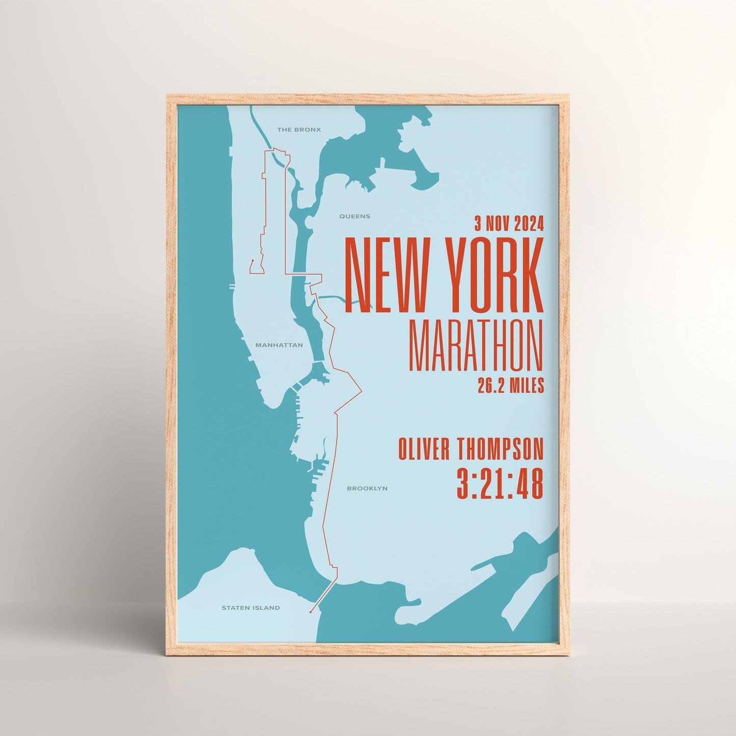 New York Marathon personalised print