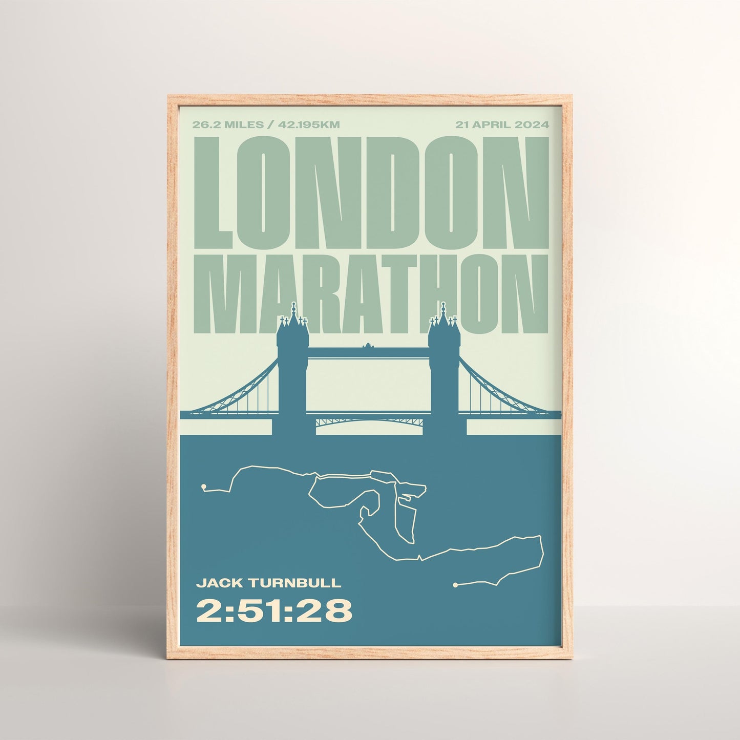 London Marathon personalised print