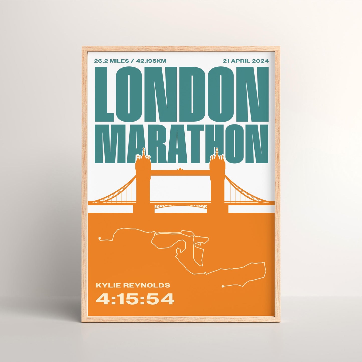 London Marathon personalised print