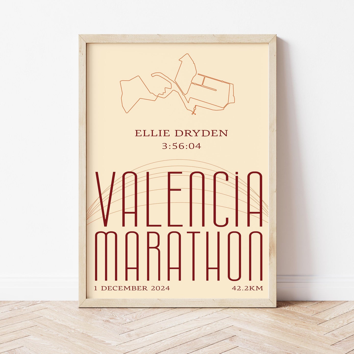 Valencia Marathon personalised print