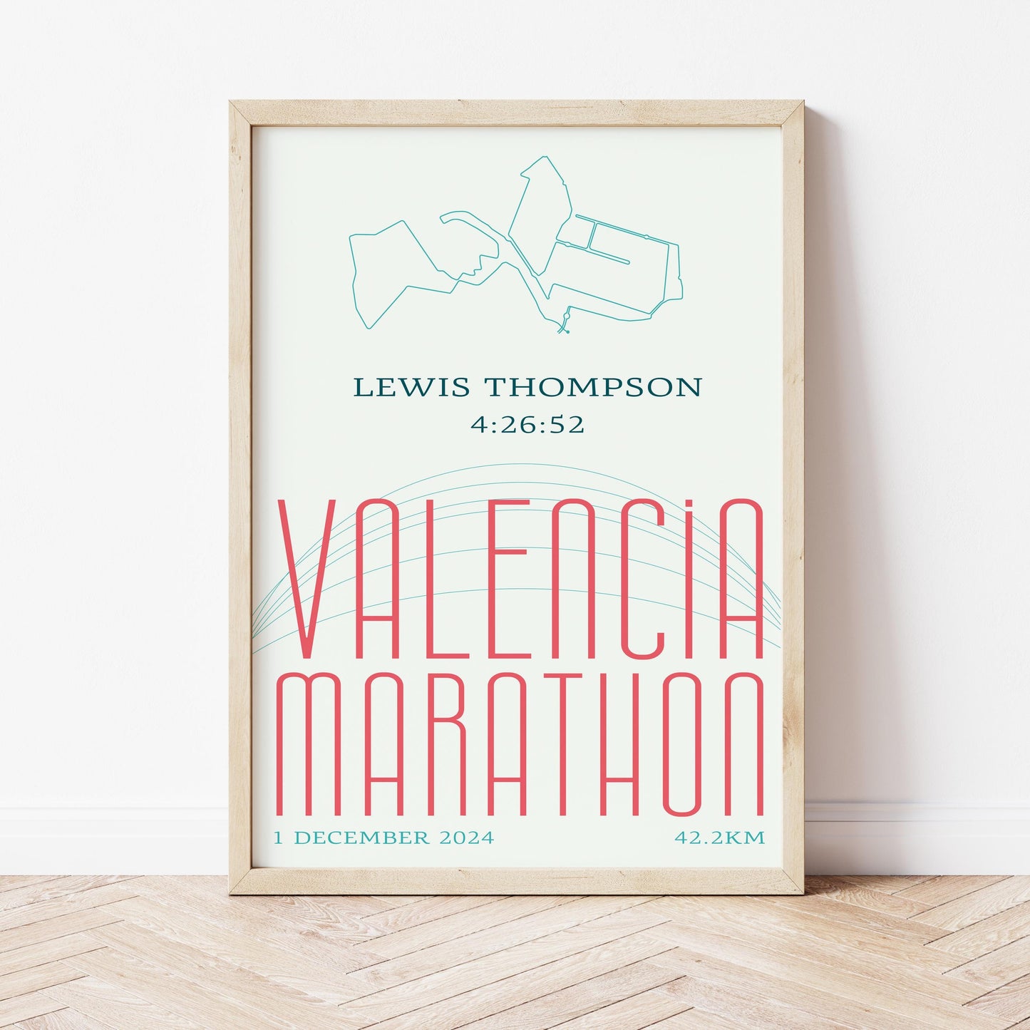 Valencia Marathon personalised print