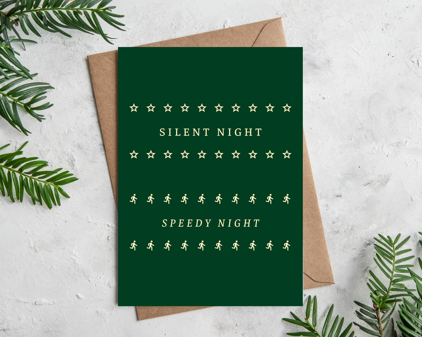 'Silent Night, Speedy Night' Christmas Card