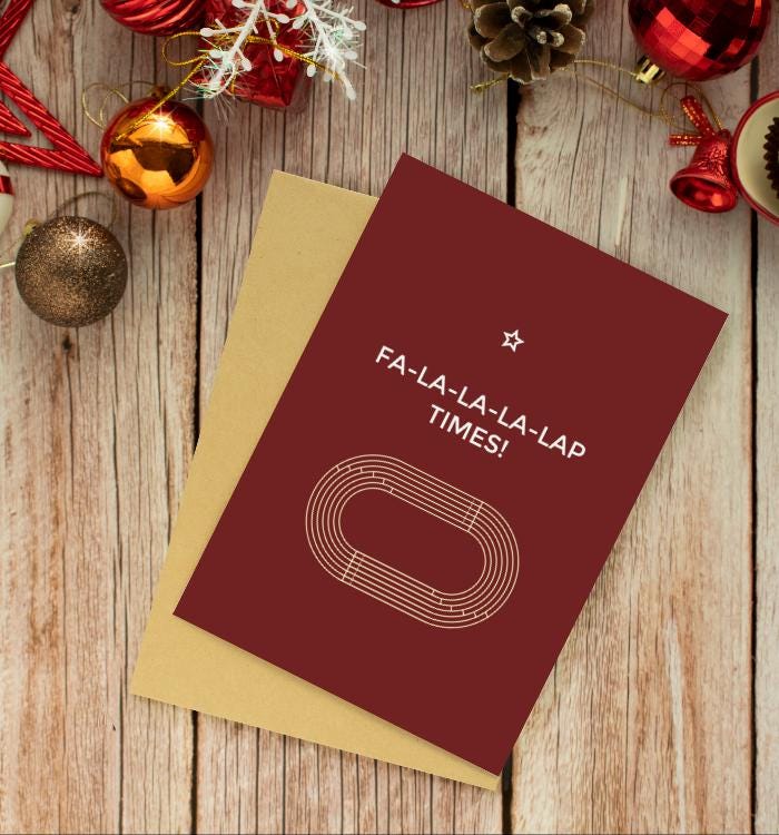 'Fa-la-la-la-lap times!' Christmas Card