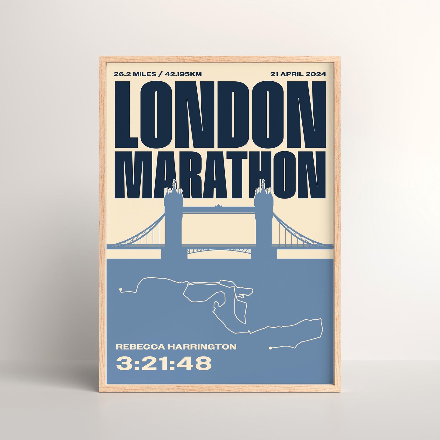 London Marathon personalised print