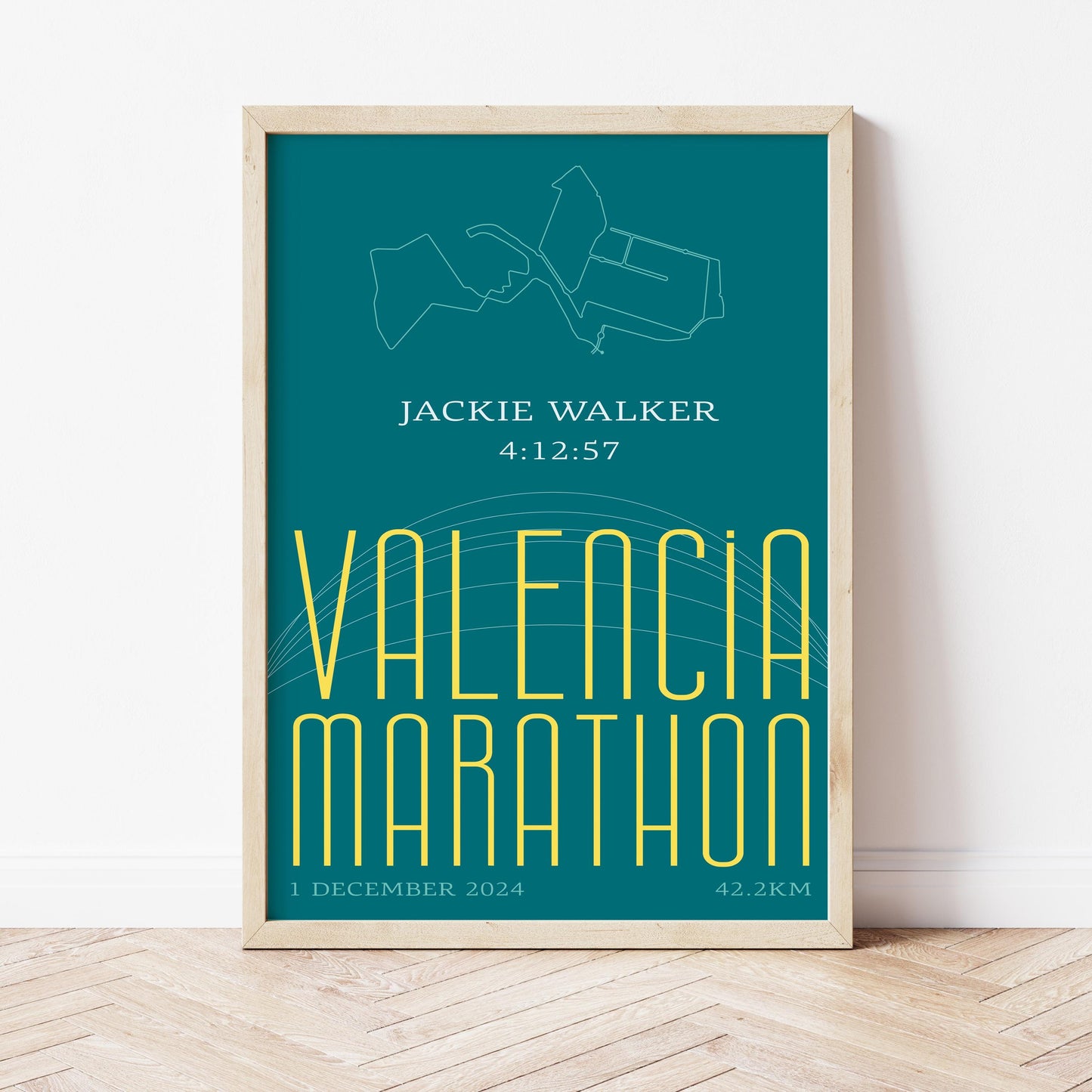 Valencia Marathon personalised print