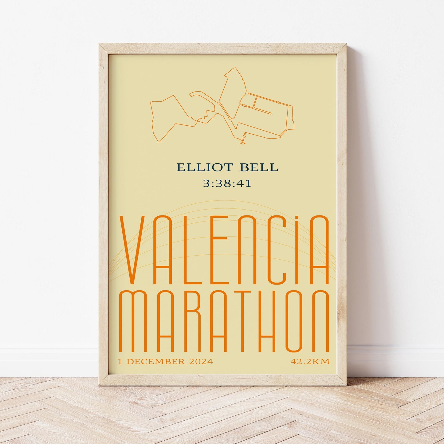 Valencia Marathon personalised print