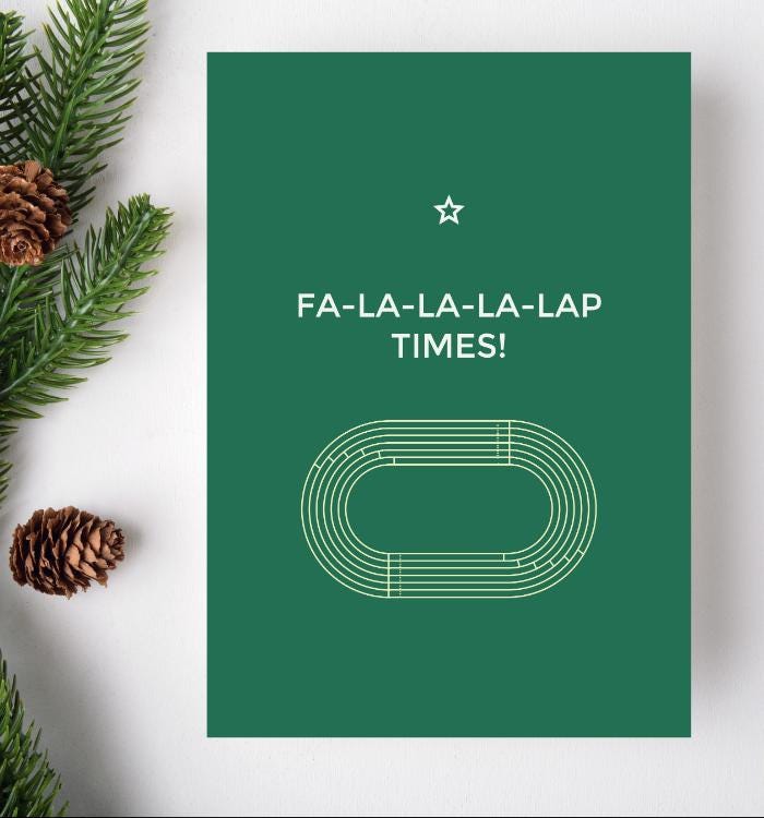 'Fa-la-la-la-lap times!' Christmas Card