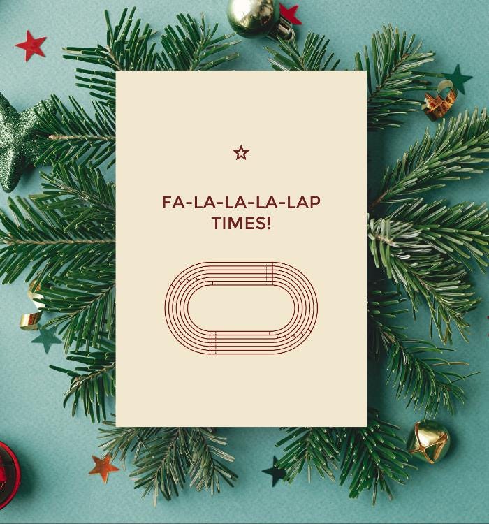 'Fa-la-la-la-lap times!' Christmas Card